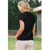 image:imageArachampCloz Womens Wool Blend Polo Shirts Collar V Neck Cap Sleeves Business Casual Sweater PulloverBlack