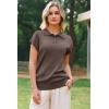 image:imageArachampCloz Womens Wool Blend Polo Shirts Collar V Neck Cap Sleeves Business Casual Sweater PulloverCoffee
