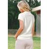 image:imageArachampCloz Womens Wool Blend Polo Shirts Collar V Neck Cap Sleeves Business Casual Sweater PulloverOffwhite