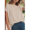image:imageArachampCloz Womens Wool Blend Short Sleeve Oversized Sweater Business Casual Tops 2026Apricot