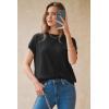 image:imageArachampCloz Womens Wool Blend Short Sleeve Oversized Sweater Business Casual Tops 2026Black