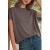 image:imageArachampCloz Womens Wool Blend Short Sleeve Oversized Sweater Business Casual Tops 2026Coffee