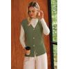 image:imageArachampCloz Womens Wool Blend V Neck Button Down Summer Business Casual Sweater Vests 2026Olive Green