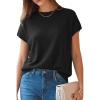 image:imageArachampCloz Womens Wool Blend Short Sleeve Oversized Sweater Business Casual Tops 2026Black