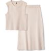 image:imageArachampCloz Womens Non See Through 2 Piece Sets Tank Top and Midi Skirt Knit OutfitsApricot