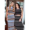 image:imageArachampCloz Womens Non See Through 2 Piece Sets Tank Top and Midi Skirt Knit OutfitsBluecoffee