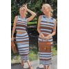 image:imageArachampCloz Womens Non See Through 2 Piece Sets Tank Top and Midi Skirt Knit OutfitsBluecoffee