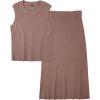 image:imageArachampCloz Womens Non See Through 2 Piece Sets Tank Top and Midi Skirt Knit OutfitsCoffee