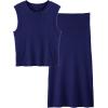 image:imageArachampCloz Womens Non See Through 2 Piece Sets Tank Top and Midi Skirt Knit OutfitsNavy