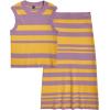 image:imageArachampCloz Womens Non See Through 2 Piece Sets Tank Top and Midi Skirt Knit OutfitsPurpleyellow