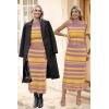 image:imageArachampCloz Womens Non See Through 2 Piece Sets Tank Top and Midi Skirt Knit OutfitsPurpleyellow