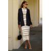 image:imageArachampCloz Womens Non See Through 2 Piece Sets Tank Top and Midi Skirt Knit OutfitsWhitedark Apricot Stripe
