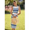 image:imageArachampCloz Womens Non See Through 2 Piece Sets Tank Top and Midi Skirt Knit OutfitsWhitelake Blue