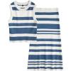 image:imageArachampCloz Womens Non See Through 2 Piece Sets Tank Top and Midi Skirt Knit OutfitsWhitelake Blue
