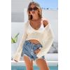 image:imageArachampCloz Womens Linen Blend Tie Front Bolero Shrug Beach Cropped Cover Up 2026Apricot