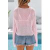 image:imageArachampCloz Womens Linen Blend Tie Front Bolero Shrug Beach Cropped Cover Up 2026Pink