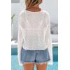 image:imageArachampCloz Womens Linen Blend Tie Front Bolero Shrug Beach Cropped Cover Up 2026White