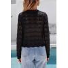 image:imageArachampCloz Womens Linen Tie Front Crochet Spring Shrug Beach Vacation Cropped CardiganBlack