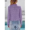 image:imageArachampCloz Womens Linen Tie Front Crochet Spring Shrug Beach Vacation Cropped CardiganPurple