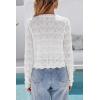 image:imageArachampCloz Womens Linen Tie Front Crochet Spring Shrug Beach Vacation Cropped CardiganWhite