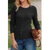 image:imageArachampCloz Womens Wool Blend Button Up Spring Business Cardigan Tops Outfits 2026Black
