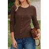 image:imageArachampCloz Womens Wool Blend Button Up Spring Business Cardigan Tops Outfits 2026Coffee