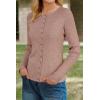 image:imageArachampCloz Womens Wool Blend Button Up Spring Business Cardigan Tops Outfits 2026Oatmeal Dusty Pink