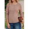 image:imageArachampCloz Womens Wool Blend Button Up Spring Business Cardigan Tops Outfits 2026Oatmeal Dusty Pink