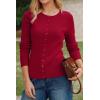 image:imageArachampCloz Womens Wool Blend Button Up Spring Business Cardigan Tops Outfits 2026Red