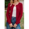 image:imageArachampCloz Womens Wool Blend Button Up Spring Business Cardigan Tops Outfits 2026Red