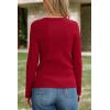 image:imageArachampCloz Womens Wool Blend Button Up Spring Business Cardigan Tops Outfits 2026Red