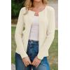 image:imageArachampCloz Womens Wool Blend Button Up Spring Business Cardigan Tops Outfits 2026White