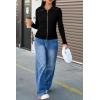 image:imageArachampCloz Womens Wool Blend Fashion Zip Up Cardigan Sweater OutfitBlack