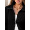 image:imageArachampCloz Womens Wool Blend Fashion Zip Up Cardigan Sweater OutfitBlack