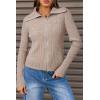 image:imageArachampCloz Womens Wool Blend Fashion Zip Up Cardigan Sweater OutfitCoffee