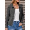 image:imageArachampCloz Womens Wool Blend Fashion Zip Up Cardigan Sweater OutfitDark Gray