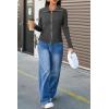 image:imageArachampCloz Womens Wool Blend Fashion Zip Up Cardigan Sweater OutfitDark Gray