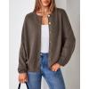 image:imageArachampCloz Womens Wool Blend Oversized Cardigan Sweaters Button Down Casual ClothingCoffee