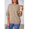 image:imageArachampCloz Womens Wool Blend Oversized Cardigan Sweaters Button Down Casual ClothingDark Apricot