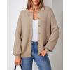 image:imageArachampCloz Womens Wool Blend Oversized Cardigan Sweaters Button Down Casual ClothingDark Apricot