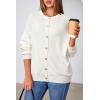 image:imageArachampCloz Womens Wool Blend Oversized Cardigan Sweaters Button Down Casual ClothingOffwhite