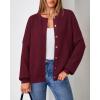 image:imageArachampCloz Womens Wool Blend Oversized Cardigan Sweaters Button Down Casual ClothingWine