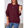 image:imageArachampCloz Womens Wool Blend Oversized Cardigan Sweaters Button Down Casual ClothingWine