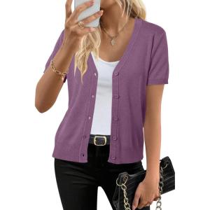 image:imageArachampCloz Womens Wool Blend Business Casual Cardigan Sweaters TopsPurple