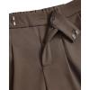 image:imageArachampCloz Womens Linen Blend High Waist Business Casual Wide Leg Shorts 2026Coffee