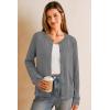 image:imageArachampCloz Womens Wool Blend Lightweight Spring Business Casual Cardigan Sweaters TopsDark Gray