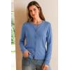 image:imageArachampCloz Womens Wool Blend Lightweight Spring Business Casual Cardigan Sweaters TopsLake Blue