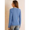 image:imageArachampCloz Womens Wool Blend Lightweight Spring Business Casual Cardigan Sweaters TopsLake Blue