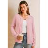 image:imageArachampCloz Womens Wool Blend Lightweight Spring Business Casual Cardigan Sweaters TopsLight Pink