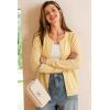image:imageArachampCloz Womens Wool Blend Lightweight Spring Business Casual Cardigan Sweaters TopsYellow